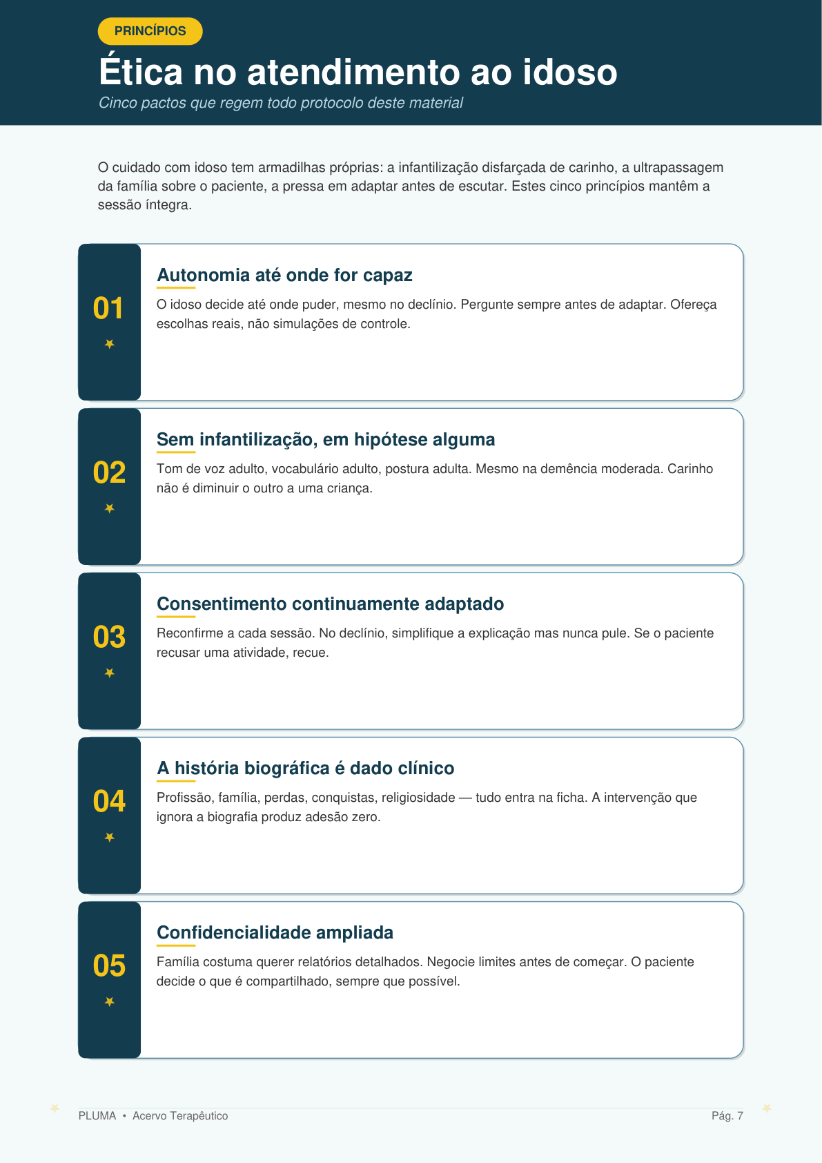 Cinco princípios éticos para o atendimento ao idoso sem infantilização